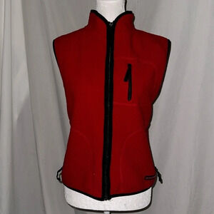 boys red American Eagle mesh lined fleece vest size medium